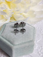 Handmade Green Cameo Stud Earrings | Sterling Silver Vintage Jewelry