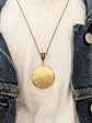 Bird Locket Necklace, Round Locket Pendant, Keepsake Jewelry, Mom gift