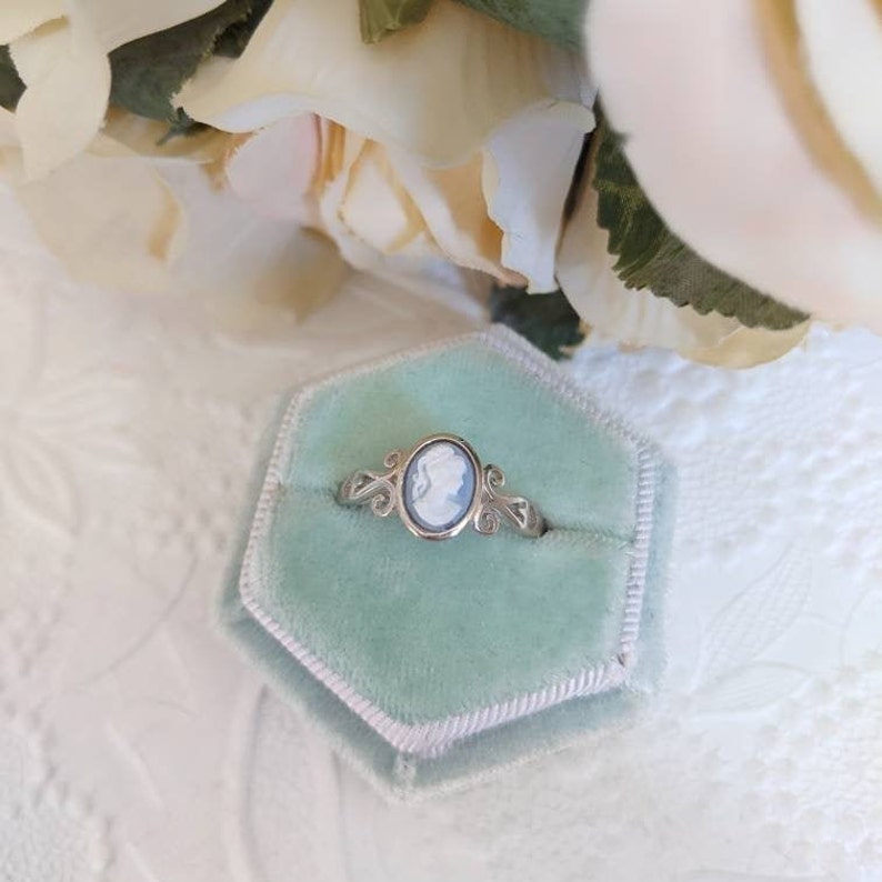 Carnelian Cameo Ring: Sterling Silver Adjustable Victorian Jewelry