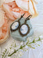 Turquoise Cameo Earrings: Victorian Style Antiqued Bronze Jewelry