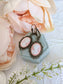 Turquoise Cameo Earrings: Victorian Style Antiqued Bronze Jewelry