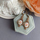 Yellow Rose Limoges Earrings: Antique Style Botanical Jewelry