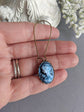 Blue Cameo Victorian Earrings: Romantic Vintage Style Jewelry