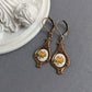 Pink Rose Limoges Earrings: Vintage Style Floral Jewelry