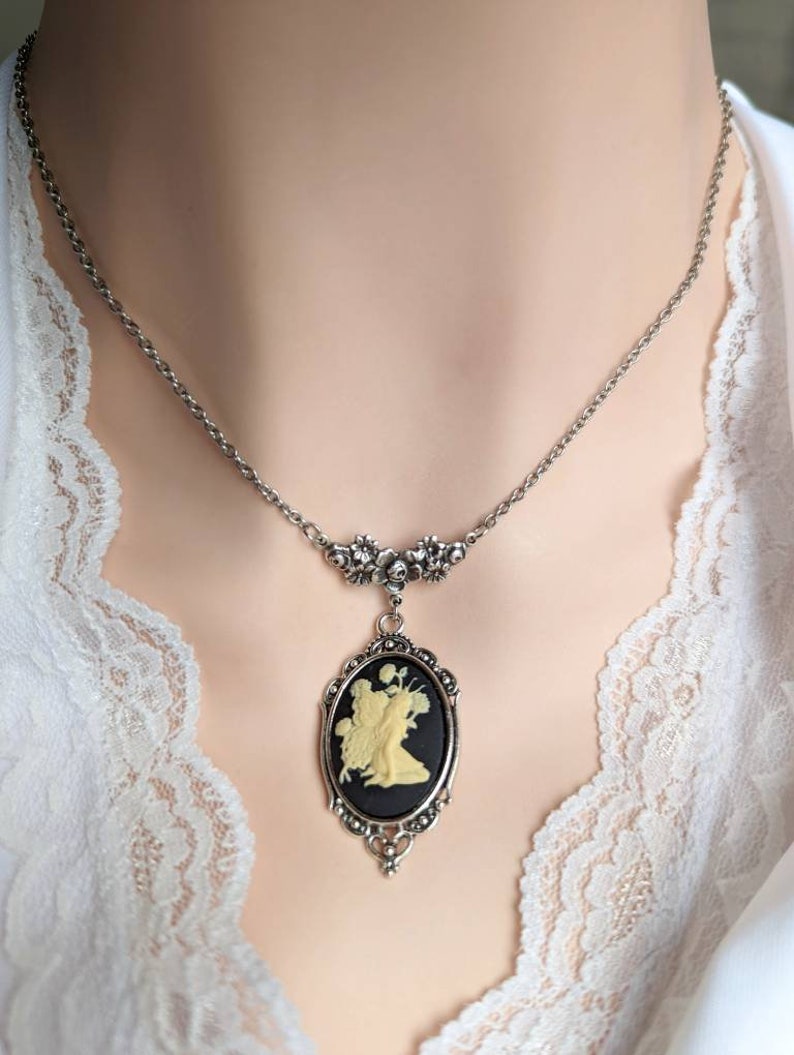 Woodland Fairy Pendant, Kneeling Fae Necklace, Fairycore Jewelry