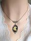 Woodland Fairy Pendant, Kneeling Fae Necklace, Fairycore Jewelry