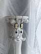 Black Cameo Earrings: Gothic Victorian Style with Black Beads