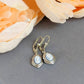 Blue Cameo Earrings: Silver Victorian Style Jewelry, Something Blue