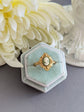 Green Cameo Ring, Vintage Style Adjustable Brass Ring