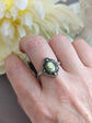 Cameo Ring Carnelian Lady in Golden Brass, Victorian Jewelry, Adjustable