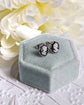 Handmade Green Cameo Stud Earrings | Sterling Silver Vintage Jewelry
