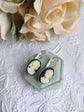 Black Cameo Earrings: Gold Lever Backs, Victorian Style