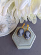 Blue Cameo Lever Back Earrings: Vintage Style Portrait Jewelry