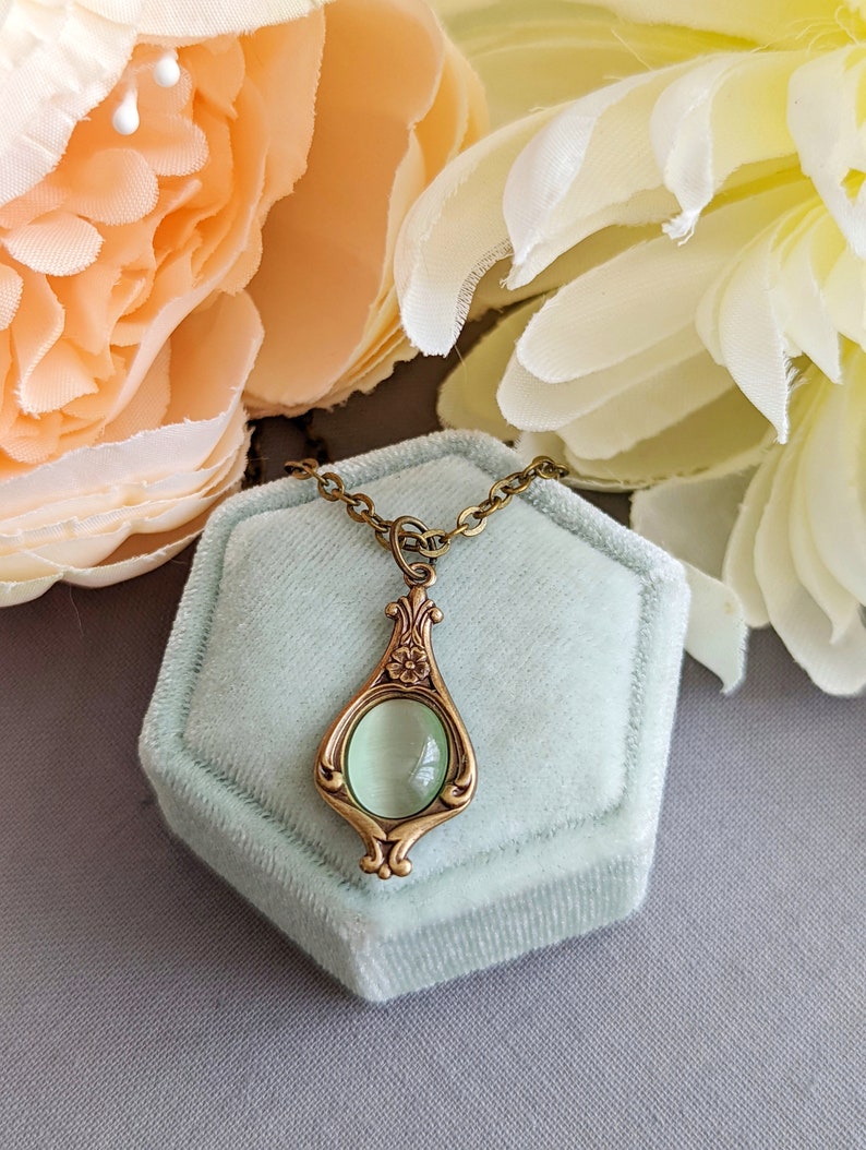 Victorian Pink Pendant Necklace, Vintage Style Historical Costume Jewelry