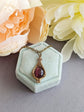 Victorian Pink Pendant Necklace, Vintage Style Historical Costume Jewelry