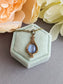 Sapphire Blue Cabochon Pendant: Vintage Regency Style Necklace