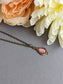 Victorian Pink Pendant Necklace, Vintage Style Historical Costume Jewelry