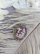 Blue Hummingbird Cameo Brooch | Antiqued Silver Bird Pin Jewelry