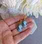 Blue Cameo Lever Back Earrings: Vintage Style Portrait Jewelry