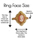 Antiqued Gold Cameo Ring, Adjustable Victorian Style Jewelry