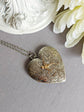 Heart Locket Pendant Necklace | Silver Bird Choker, Handmade Jewelry
