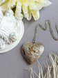 Heart Locket Pendant Necklace | Silver Bird Choker, Handmade Jewelry