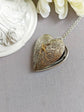 Heart Locket Pendant Necklace | Silver Bird Choker, Handmade Jewelry