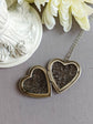Heart Locket Pendant Necklace | Silver Bird Choker, Handmade Jewelry