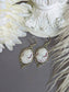 Goddess Cameo Statement Earrings: Silver Finish, Victorian Style