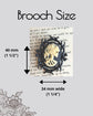 Lady Skull Brooch - Gothic Black Cameo - Dark Academia Whimsigothic Jewelry