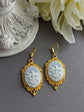 Dragonfly Cameo Earrings – Brass Victorian Style, Nature-Inspired Jewelry
