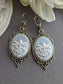 Dragonfly Cameo Earrings – Brass Victorian Style, Nature-Inspired Jewelry