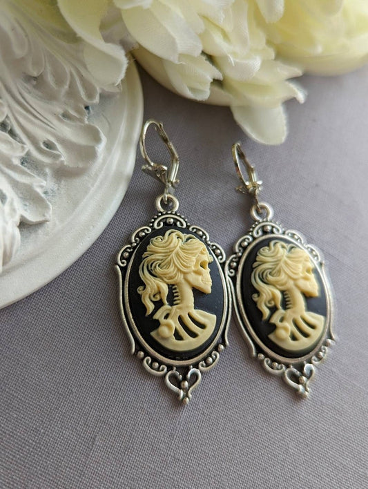 Day of the Dead Earrings, Dia de Los Muertos Skull Jewelry