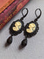 Gothic Victorian Cameo Earrings, Dark Academia Jewelry Gift