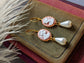 Handmade Pink Cameo Pearl Earrings | Victorian Romantic Jewelry