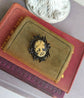 Lady Skull Brooch - Gothic Black Cameo - Dark Academia Whimsigothic Jewelry