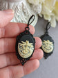 Black Dragonfly Cameo Earrings: Gothic Victorian Style
