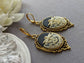 Black Dragonfly Cameo Earrings: Gothic Victorian Style