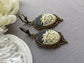 Black Dragonfly Cameo Earrings: Gothic Victorian Style