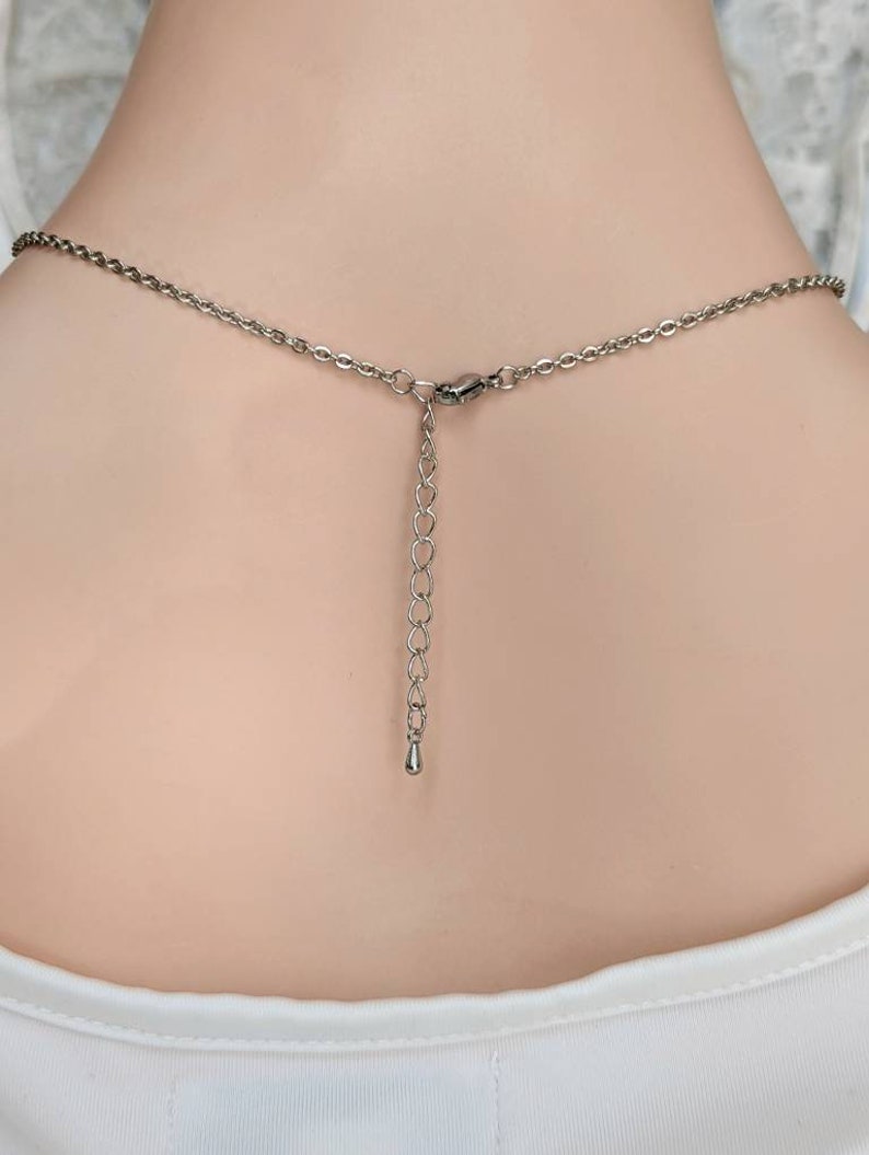 Sparrow Necklace: Bird Choker with Pearl Kiss, Antiqued Finish