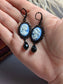Blue Lady Cameo Earrings | Gothic Victorian Jewelry, Dark Academia Gift
