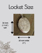 Embossed Floral Silver Locket Necklace | Vintage Photo Pendant Gift