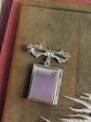 Silver Book Locket Brooch: Bridal Bouquet Memory Pin, Book Lover Gift