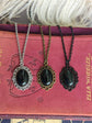 Obsidian Necklace: Gothic Crystal Pendant, Black Gemstone Jewelry