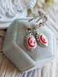 Blue Cameo Earrings: Silver Victorian Style Jewelry, Something Blue