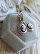 Blue Cameo Earrings: Silver Victorian Style Jewelry, Something Blue