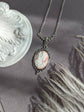 Pink Cameo Necklace, Vintage Style Pendant, Victorian Jewelry