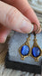 Victorian Sapphire Blue Earrings: Antique Gold Floral Jewelry