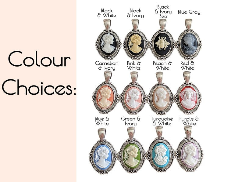 Blue Cameo Choker: Victorian Gothic Black Ribbon Necklace