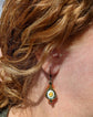 Yellow Rose Limoges Earrings: Antique Style Botanical Jewelry